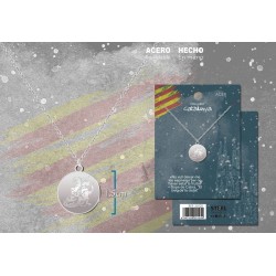 Colgante San Jorge - Acero Plateado - Coleccion Catalunya